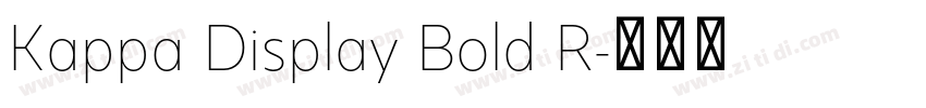 Kappa Display Bold R字体转换